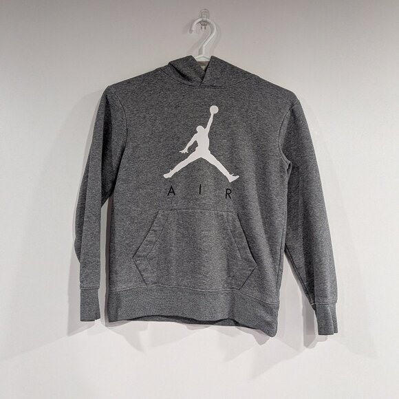 Jordan Grey Hoodie Hooded Sweatshirt Heather Grey Size Medium - Picture 1 of 5